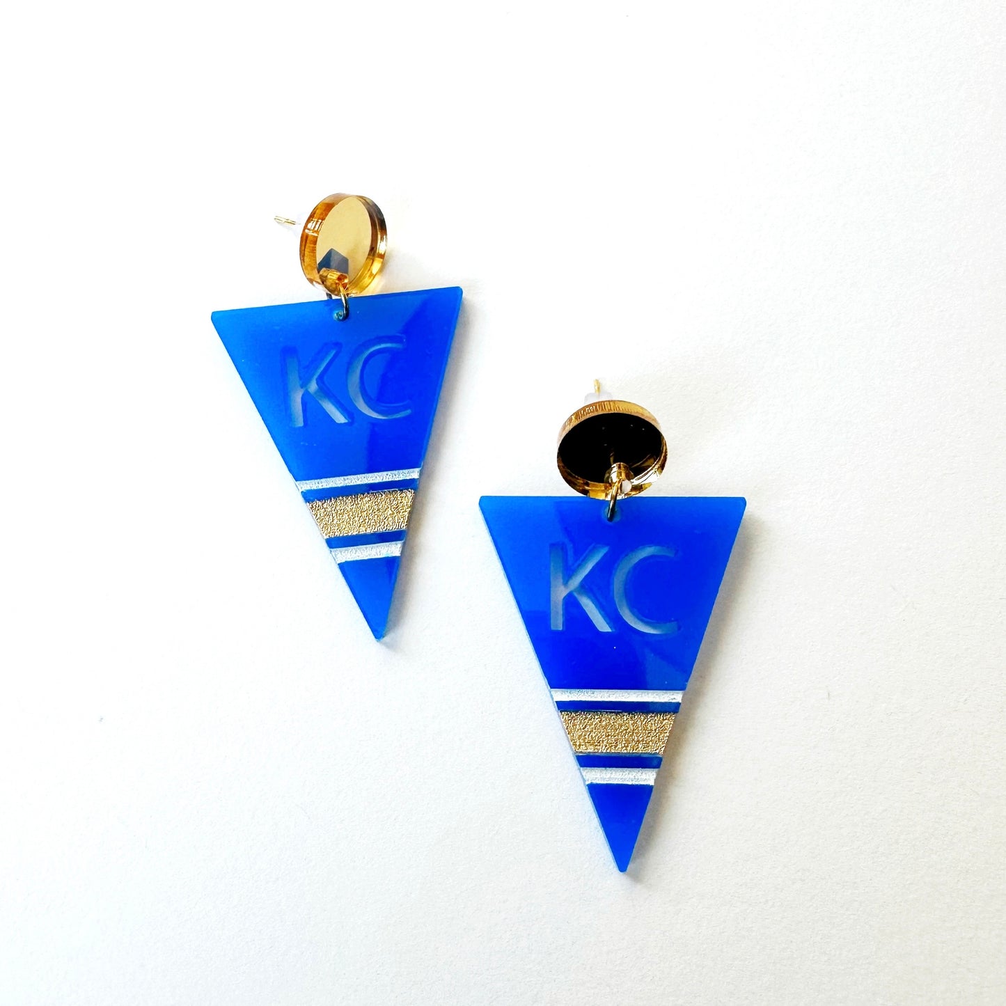 KC Blue Pennant Dangles