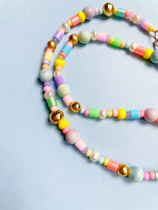 Pastel Summer Beaded Necklace