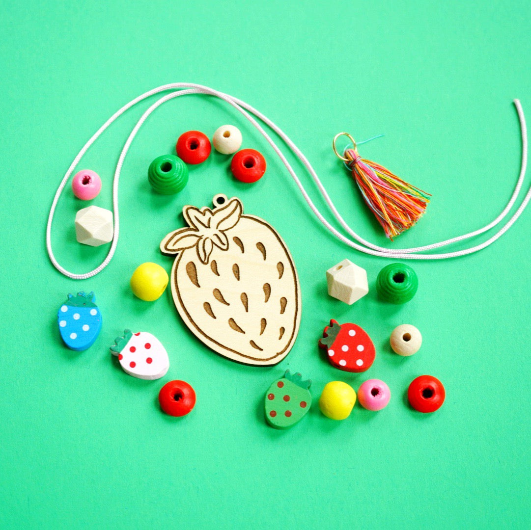 Strawberry Necklace Craft Kit