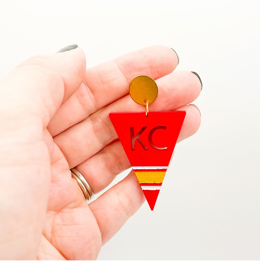 KC Red Pennant Dangles