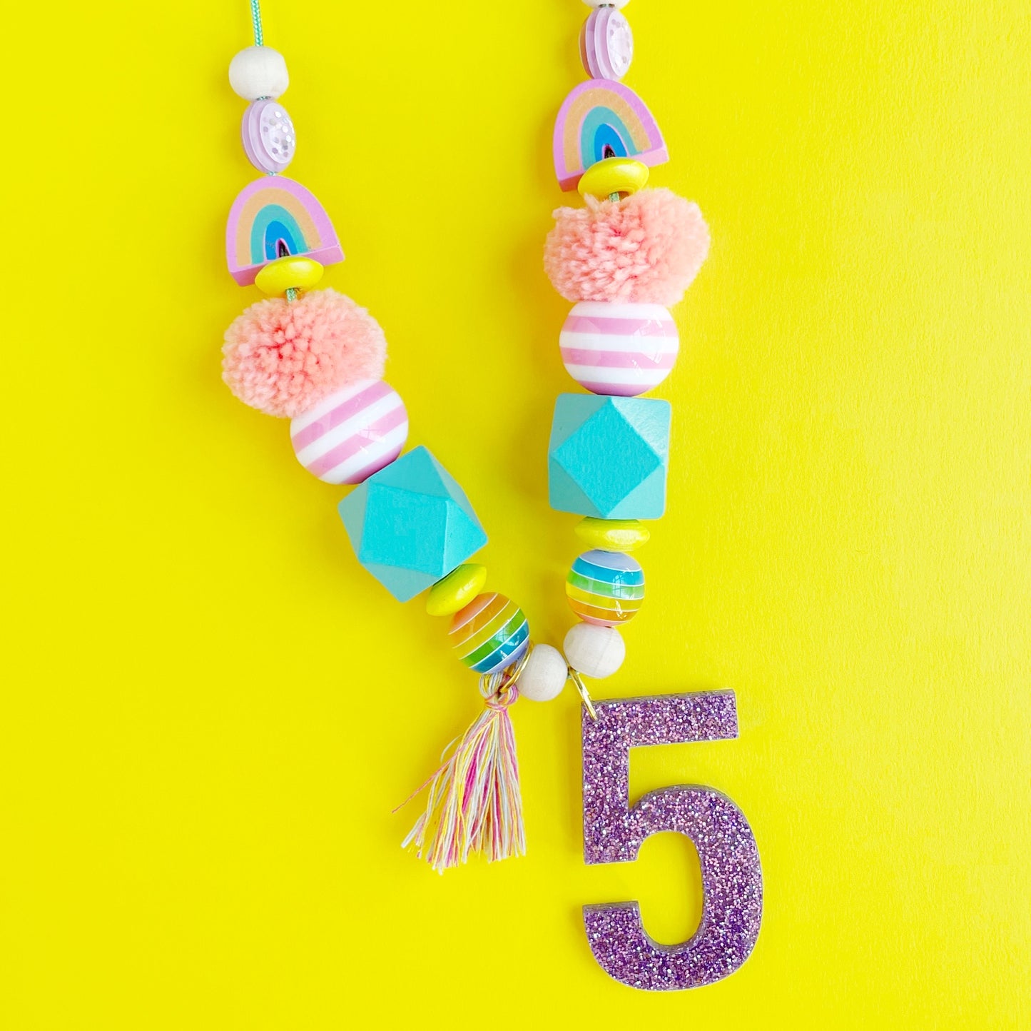 Pastel Rainbow Birthday Necklace