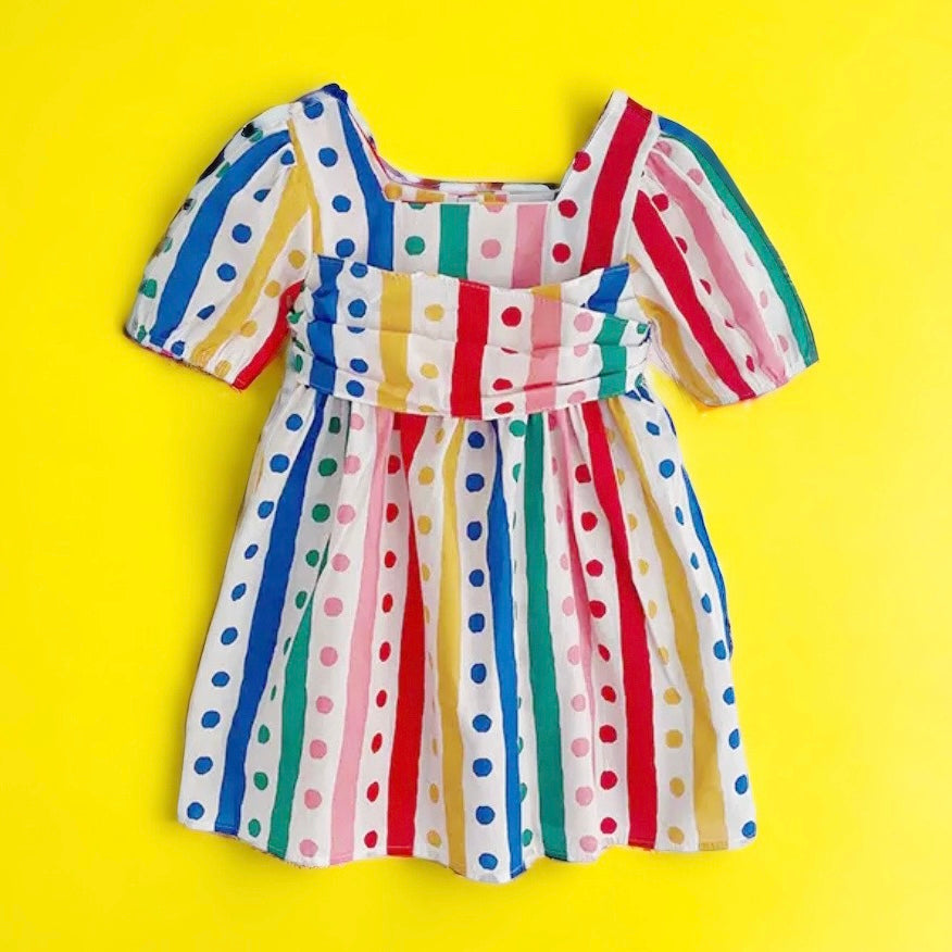 Rainbow Polka Dots Dress