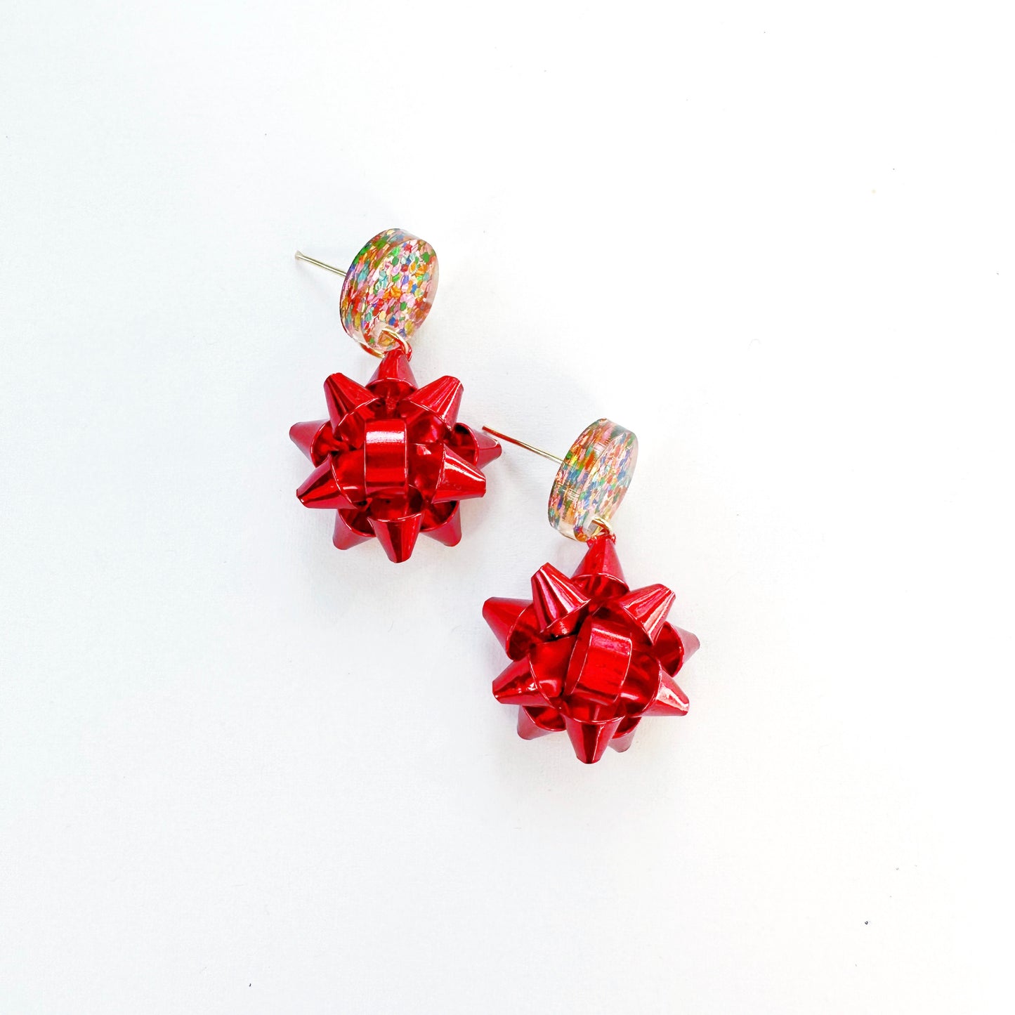 Put a Bow on It Earrings - Red