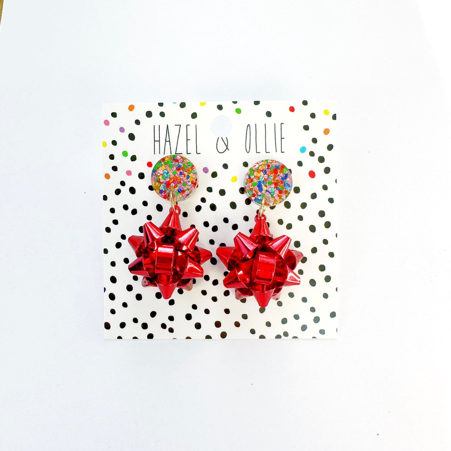 Put a Bow on It Earrings - Red