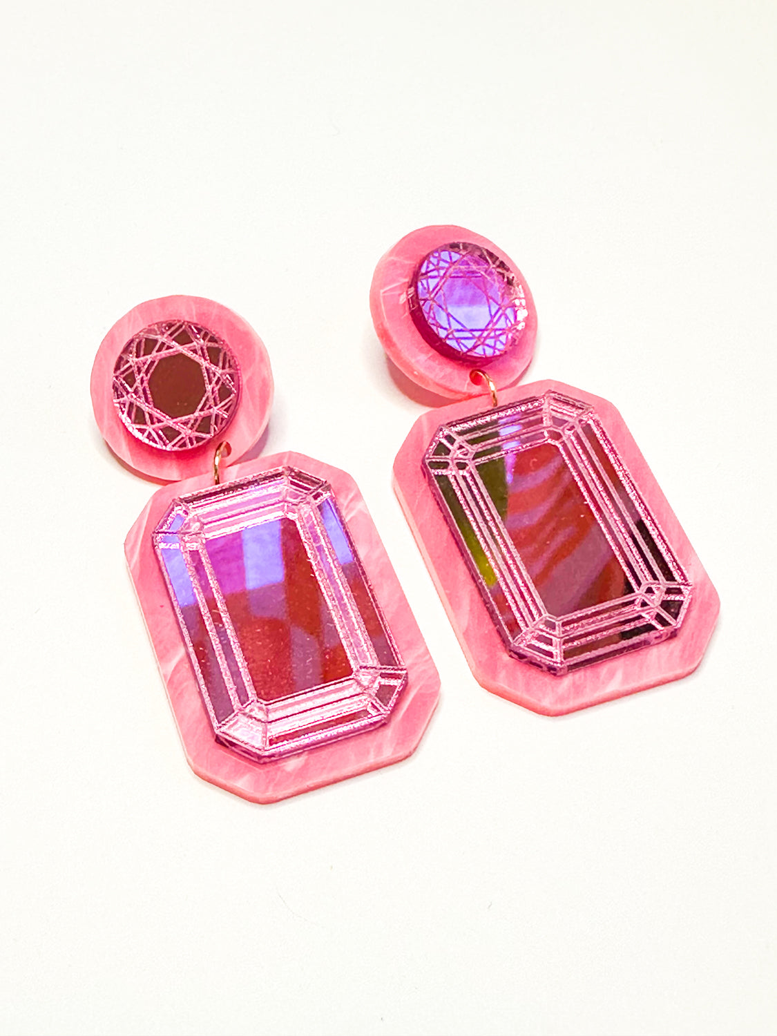 Bejeweled Dangles - Pink