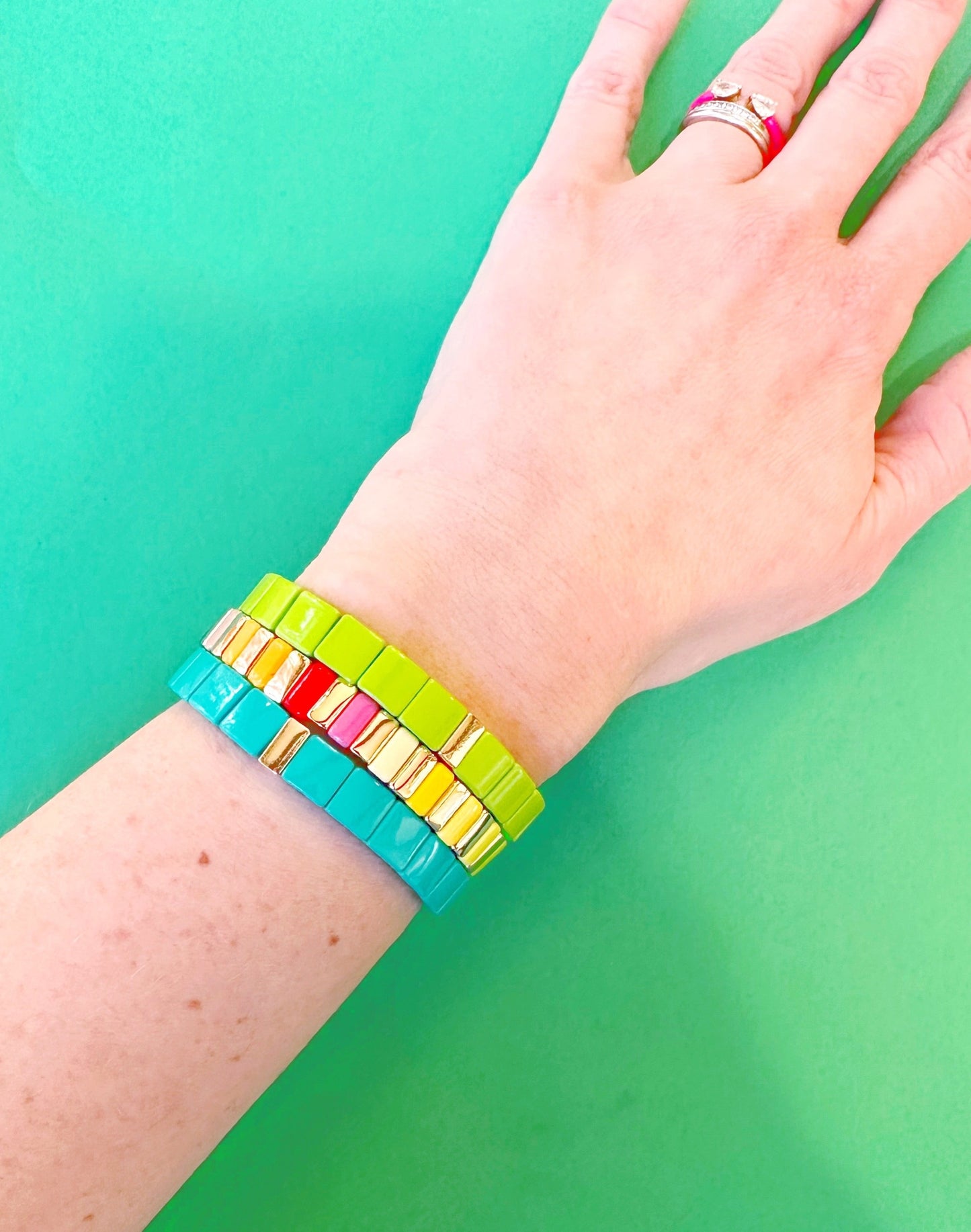 Load image into Gallery viewer, St.Patty&amp;#39;s Tile Bracelet Collection
