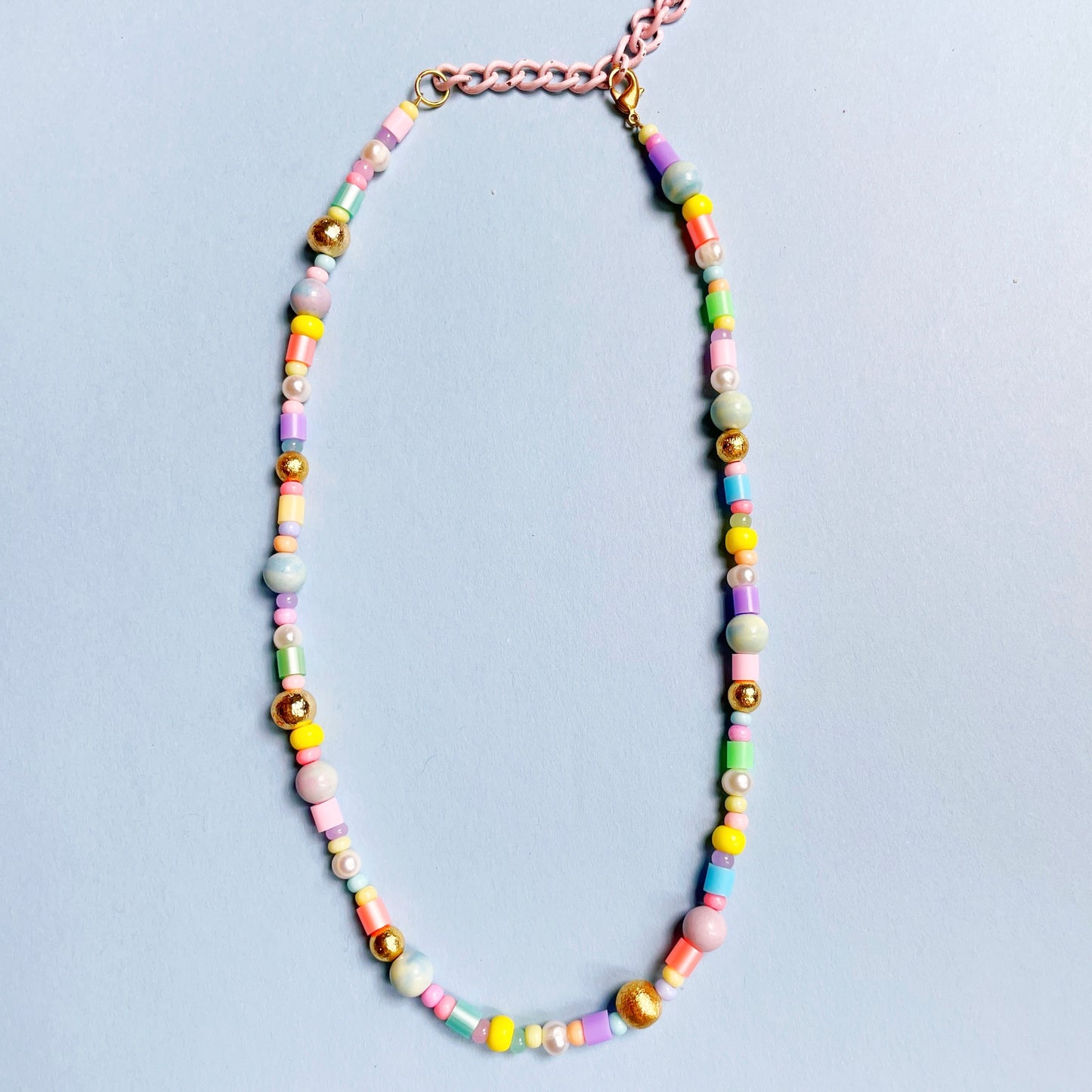 Rainbow and Turquoise Gemstone Beaded Necklace | Park & Lex