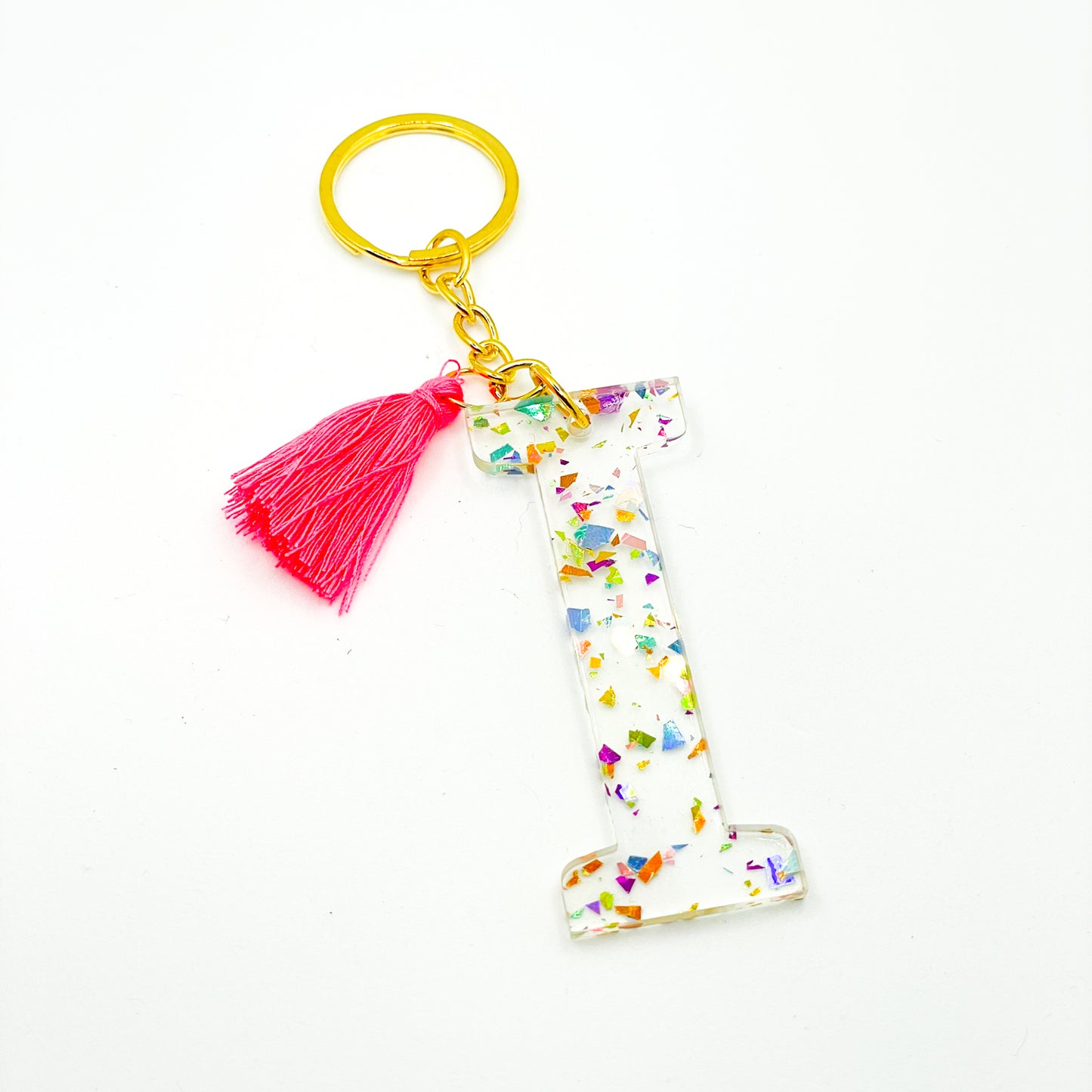 Glitter Confetti Custom Keychain