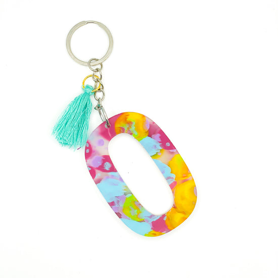 Load image into Gallery viewer, Colorful Watercolor Custom Keychain
