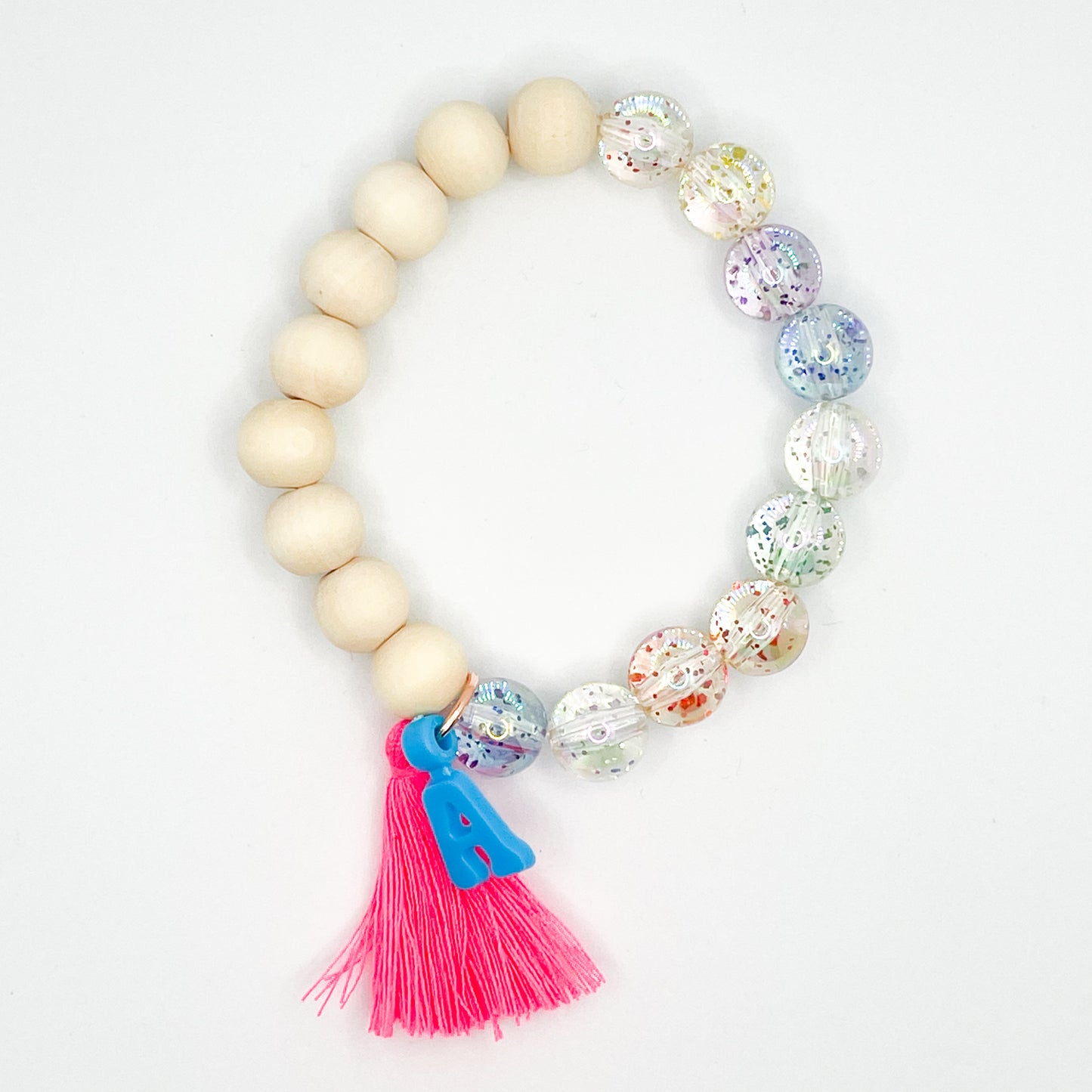 Load image into Gallery viewer, Glitter Bead Letter Bracelet
