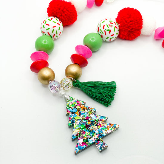 Confetti Christmas Tree Necklace